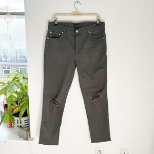 Gap Green Girlfriend Distressed Jeans Size 30